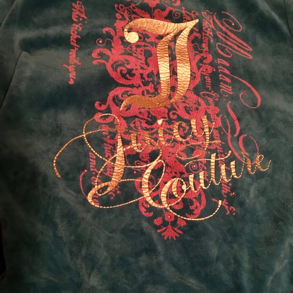 Gorgeous Turquoise Juicy Couture hoodie EUC MED! - Picture 3 of 3